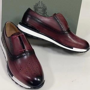 Novos sapatos de couro de moda retro masculinos de couro Inglaterra sapatos únicos casuais sapatos Bullock maré sapatos únicos masculinos tamanho grande zapatos sapat a30