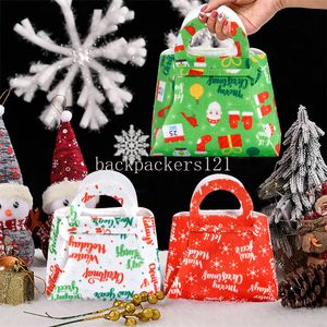 Новая Рождественская большая сумка из фетровой ткани, сумка своими руками, Рождественская вечеринка, фестиваль, подарок на день рождения, сумки-тоут, новогодняя вечеринка, сумка с конфетами и яблоком