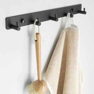 Towel Racks aan Black and White Color Coat Robe Hook Wall Mount Towel Holder Bathroom Accessories Organizer Luxury Clothes Hook Rack 230926