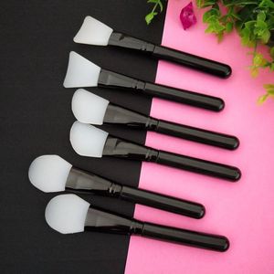 Pincéis de maquiagem Sdotter 1/3pcs Máscara de silicone Pincel de beleza DIY Soft Head Stick Ajuste Facial Face C