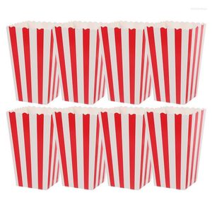 Gift Wrap 10pcs Popcorn Box Holder Bag Paper Boxes Party Wedding Birthday Movie Candy Sanck Favor Bags Baby Treats Guest Tableware