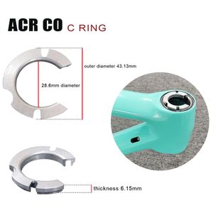 Bike Headsets ACR CO Aerodynamic Road Bicycle Headset Bearing Upper C Ring Gasket 286mm Washer Accessories Bowl Set Group Spacer 230925