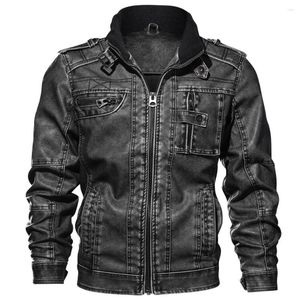 Herren Pelz Herren Lederjacken Hochwertige klassische Motorradjacke Herren Plus Faux Herren Frühling Drop