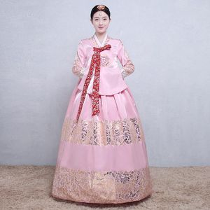 Etniska kläder Hanbok koreanska kvinnor Asiatiska traditionella kläddomstol National Costume Wedding Performance Stage SL2068