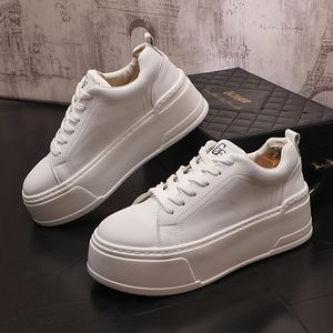 Europäischen Stil Kleid Business Party Hochzeit Schuhe Luxus Mode Vulkanisierte Atmungsaktive Casaul Sneaker Runde Kappe Dicken Boden Freizeit Walking müßiggänger H32