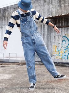 Мужской летний комбинезон, повседневные джинсовые комбинезоны, 2023, брюки на подтяжках, мужские джинсы, большие размеры 5XL