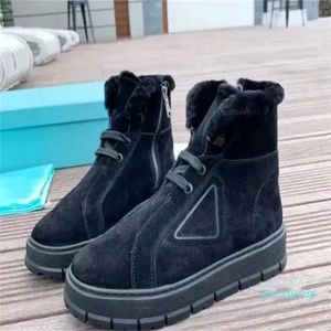 Designer -bootie Snow fashion tênis acolchoado de couro casual de alta qualidade