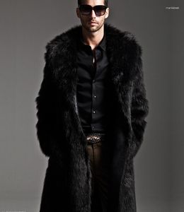 Men's Fur 2023 Autumn And Winter Faux Large Lapel Long Jacket Plus Size Overcoat Mens Clothing