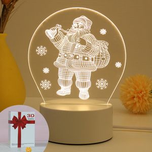Noel Süslemeleri Led 3D Gece Işıkları Yaratıcı Hediyeler Yarat Yat Başucu Işıkları Masa Işıkları Çocuk Atmosfer Işıkları Noel Hediyeleri Doğum Günü Hediyesi 230926
