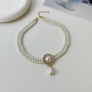 Girocollo esplosivo damigelle d'onore accessori da sposa abito da sera da sposa abito con strass collana di perle orecchini set di gioielli