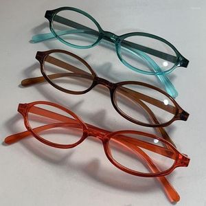 Sunglasses Y2K Blue Green Oval Small Frame Glasses Women's Anti Light 2023 Fashion Style Eyeglasses Eyewear