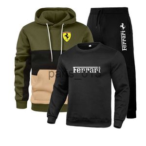 Tute da uomo Set di abbigliamento sportivo da esterno da uomo con cappuccio casual ampio abbigliamento da strada giacche da uomo alla moda primaverili e autunnali pantaloni x0926