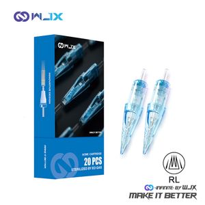 Tatueringsnålar WJX 20st RL RLB Tattoo Cartridge Needles Round Liner Disponible Sterile Makeup Machine Pen Needle DragonHawk Tattoo Supplies 230925