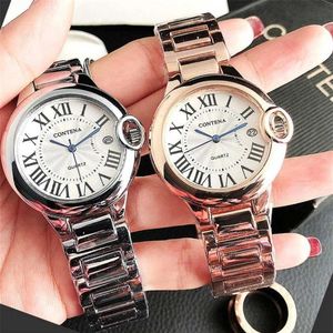 Tittar på kvinnor mode titta på lyx berömt varumärke rostfritt stål analog kvarts damer armbandsur auto datum klocka 2201242584