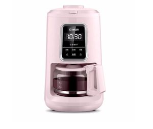 Donlim DL-KF1061 Hushållen Americano Cafe Machine Pink Diy Drip Coffee Maker Cooker Home Te Pot 0.7L Auto Grinder Coffee Bean