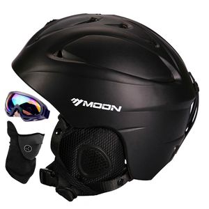 Ski Helmets ManWomenKids Ski Helmet Adult Snowboard Helmet Skiing Equipment Goggles Mask And Cover Integrallymolded Safety Skateboard 230925