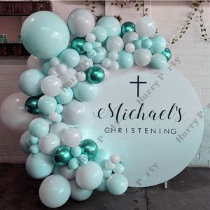 Other Event Party Supplies 109pcs Pastel Macaron Blue White Balloons Garland Arch Kit Metallic Blue Balloons Wedding Birthday Baby Shower Party Decoration 230925