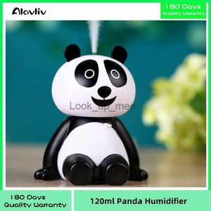 Umidificadores 120ml Panda dos desenhos animados USB umidificador de ar para casa ultra-sônico desktop névoa criador fogger mini escritório purificador de ar yq230926