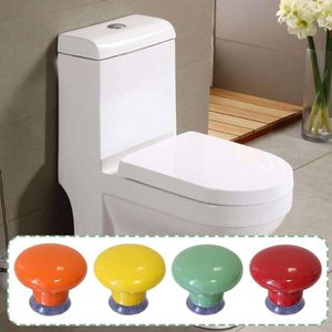 Tampas de assento do vaso sanitário 1 PCS colorido redondo botão em forma portátil acessório alça ferramenta adesiva imprensa q5j1
