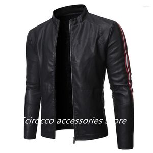 Men's Fur 2023 Autumn And Winter Motorcycle Jacket Stand-up Collar Versatile Personality Washed PU Leather