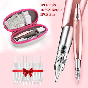 Tattoo Guns Kits Microblading Charme Princesse Permanent Makeup Machine Kit Eyebrow Lip Digital Pen MTS Beauty Supply with 10Pcs Needles 230925