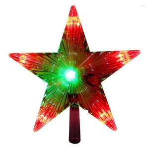 Decorações de Natal Star Tree Topper Luzes alimentadas por bateria Mudança de cor Decoração para casa de férias de ano