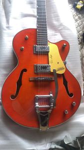 OME Semi Hollow Electric Guitar Chromeハードウェア