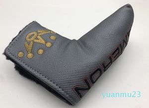 Golf Putter Head Cover Leather Golf Greens Embroidery Golf Headcover for Blade