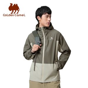 Utomhusjackor Hoodies Golden Camel vandringskvinnor Vindbrytare Vattentät enkeljacka för män Autumn Coats Travel Camping 230926