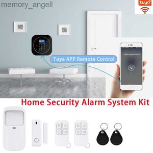 Sistemas de alarme Kit de proteção de segurança doméstica DIY Sistema de casa inteligente Alarme anti-ladrão Tuya WiFi GSM Controle remoto Detector de movimento Sensor de porta YQ230926