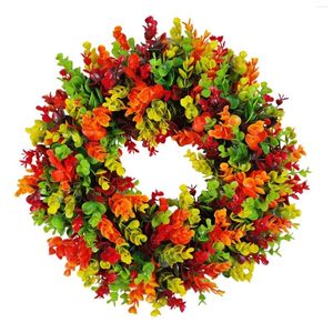 Decorative Flowers Colorful Summer Front Wall Wreath Color Pendant Simulation Door Spring And Decoration Forms