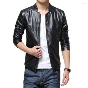 Men's Fur Man PU Jackets Han Edition Leisure Men Favors Leather Coat Big Yards(Asian Size M-5XL)