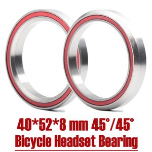 Bike Groupsets ACB52H8 Bicycle Headset Bearing Cover 52408mm 2PCS 4545 Degree Chrome Steel Tapered Upper Lower ACB Bearings Parts Repair 230925