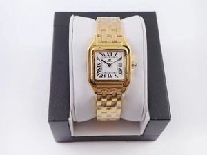 Masna damska zegarek Top Mold Square Roman Watch Designer Watch Kwarc Ruch Watch Watch Dial Wysokiej jakości ze stali nierdzewnej Rose-Gold Sapphire Sapphire Na ręka