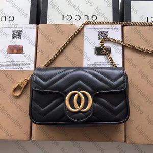 10A Mirror Quality Mini Handbag Cowhide Designer Women's Chain Bag Wallet Exquisite Packaging