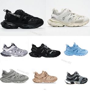 Luxurys designers skor tofflor varumärke mens trippel s läder sneaker mode tränare avslappnad hög topp sneakers storlek 35-44 med låda