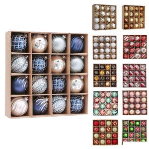 クリスマス装飾ヴァレリーマデリン16pcs 8cmボールオーナメントレッドホワイトツリーハンギングボーブルペンダントホーム2111109ドロップot4p1配信