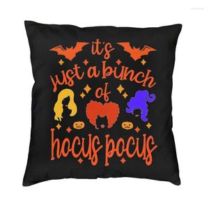 Yastık Cadılar Bayramı Sanderson Sisters Pocus hocus kapak kanepe oturma odası mükemmel cadı hediye kare atış kılıfı 45x45