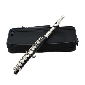 Profesjonalny C Key Piccolo Half Flute Cupronickel Silver Placed Case