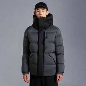 Mens Down Parkas Black Warrior Winter Jacket Letter Brodery Solid Color Fluffy White Goose Fallow Coat Send Dustproakt Bag 230925