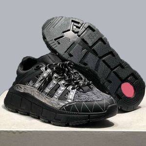 Erkek trigreca spor ayakkabılar tasarımcı ayakkabılar kadın platform ayakkabı deri ayakkabı mavi yeşil siyah beyaz baskı altın sakız gümüş gri no55