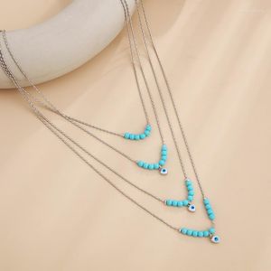 Choker Beaded Necklace Natural Stone Design Retro Tide Simple Multilayer Hand Knitting Bohemia Irregularity Rice Bead