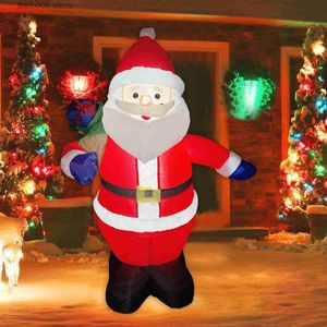 Partydekoration, 1,2 m, Weihnachtsdekoration, aufblasbarer Rucksack, beleuchteter Weihnachtsmann (1,2 m), T230926