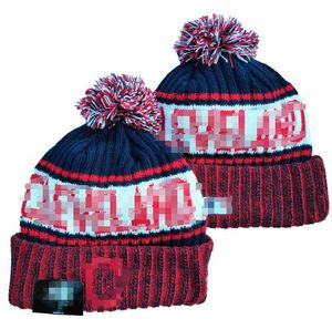 Cleveland Beanie Idians Beanies North American Baseball Team Side Patch Winter Wool Sport Knit Hat Skull Caps A0