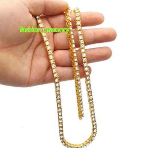 Pendant Necklaces real solid 14k white/rose/yellow gold flower setting moissanite diamond chain men bracelet 3mm tennis chain