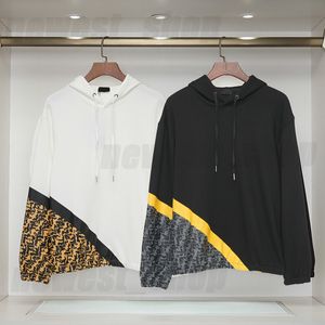 designer mens Plus Size hoodies sweatshirt luxury black white eye letter print casual cotton patchwork color geometry clothing pullover hoody