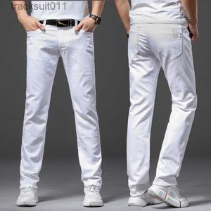 Men's Jeans Men White Jeans Fashion Casual Classic Style Slim Fit Soft Trousers Brand Advanced Stretch Pants L230927