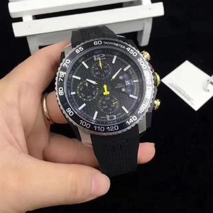 Man Quartz Stopwatch Sport Style Chronograph zegarki dla mężczyzn gumowy pasek 008239o