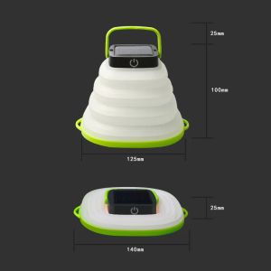 Bärbar hopfällbar solcampingbelysning ABS 500mAh USB -laddningsbar LED -ficklampa Mini Emergency LED Lantern Light för utomhus 12 ll