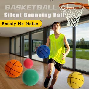 Sports Toys Sessiz Basketbol Boyutu 7 Sıkılabilir Sessiz Basketbol Kapalı Sessiz Top Köpük Basketbol 24cm Bounce Futbol Spor Oyuncakları 230925